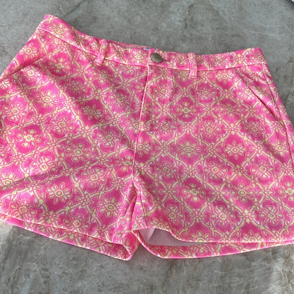 Stella Parker Collection Shorts Size 10 Floral Pink Yellow Bright Preppy